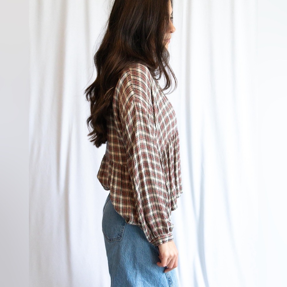 American Eagle Plaid Top - Picture 8 of 11